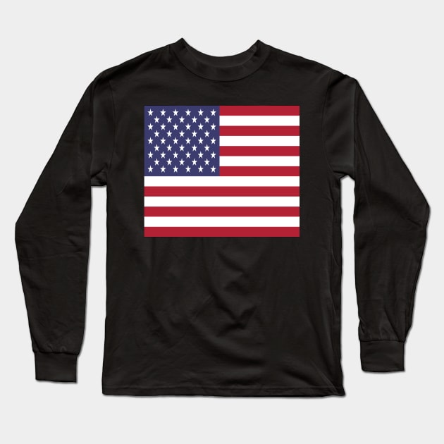 Stars and Stripes - Flag of the USA - 4th of July edition Long Sleeve T-Shirt by SolarCross